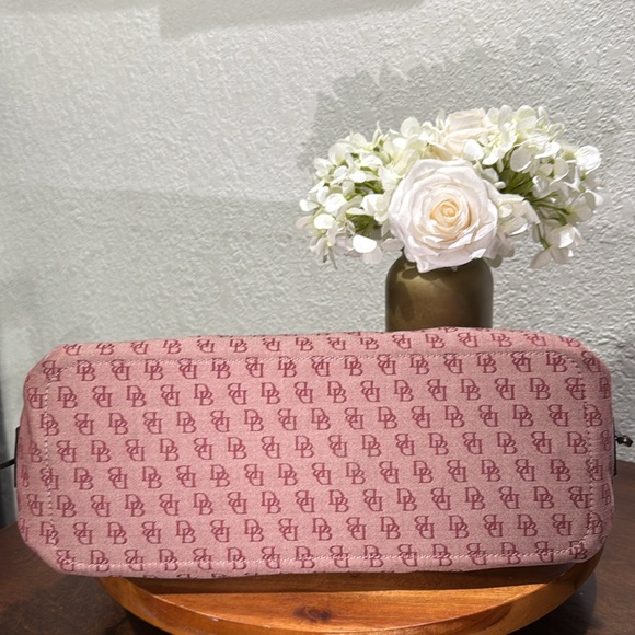 Dooney & Bourke Plum/Burgundy Monogram Canvas Bag. - Picture 11 of 16